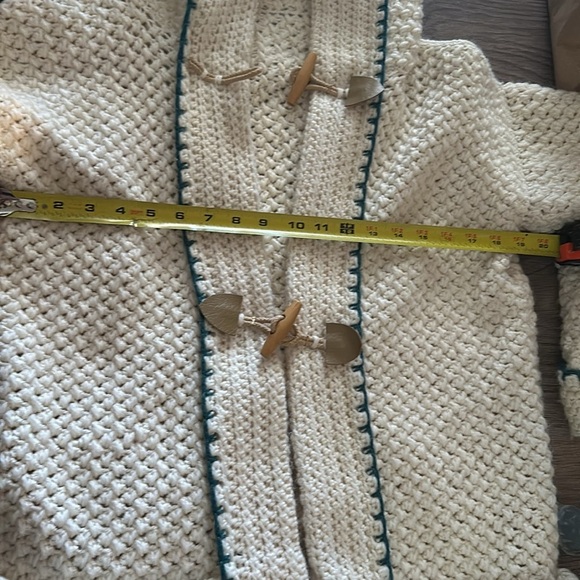 Stunning crochet jacket cardigan with hood. Handmade - Picture 7 of 8